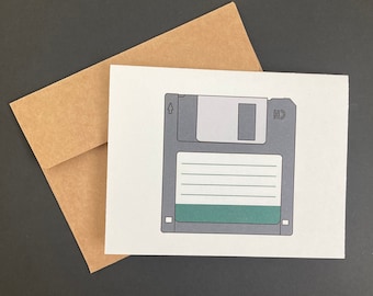 Floppy Disk Blank Card - Millennial Nostalgia