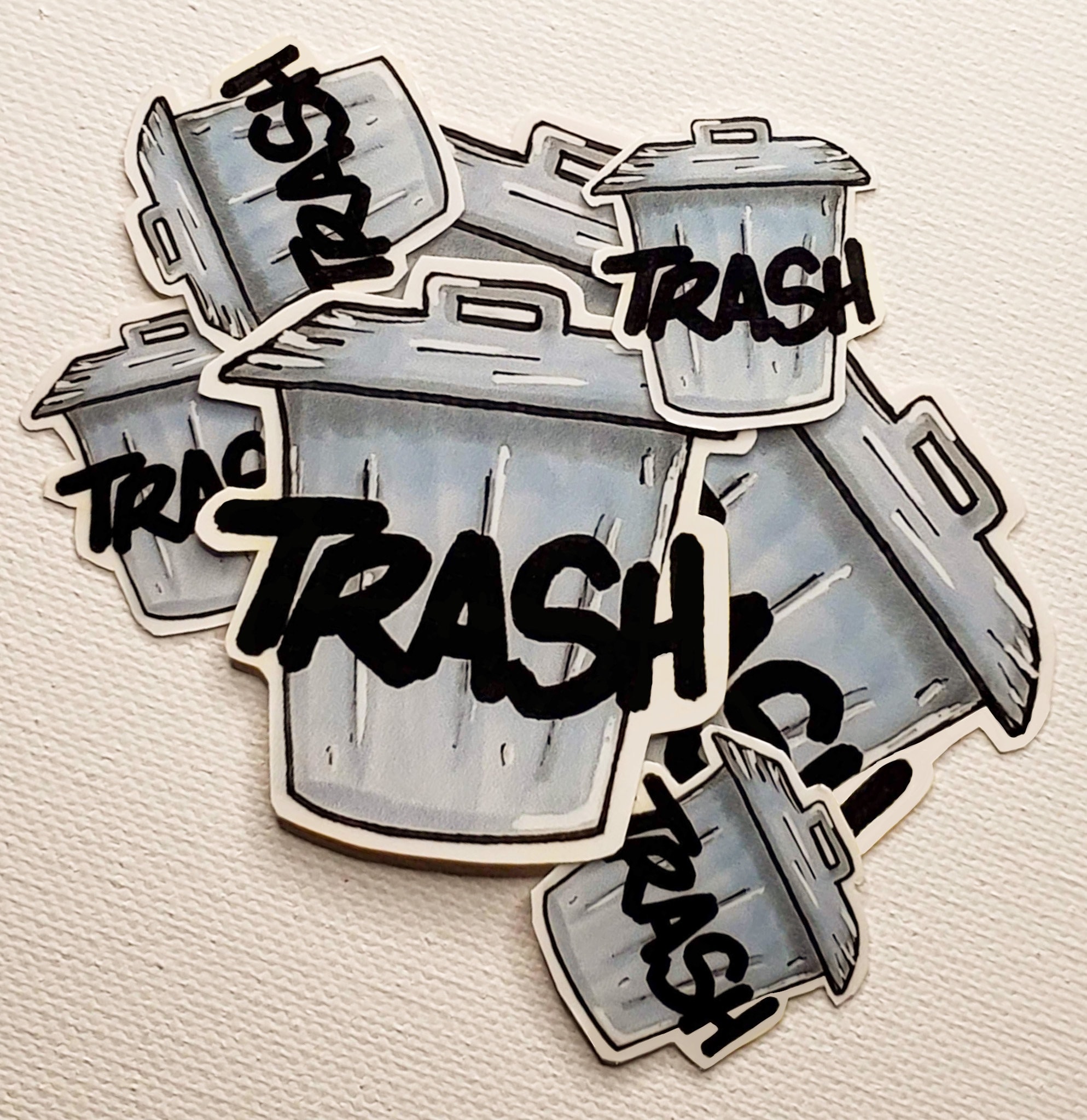 itouchless Trash Stickers Premium Vinyl Decals for Trash Can Wayfair