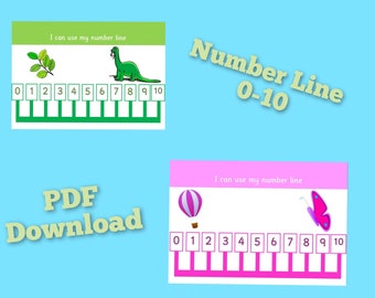 Number Line Dinosaurs 0-10 Maths early years Learning Resource