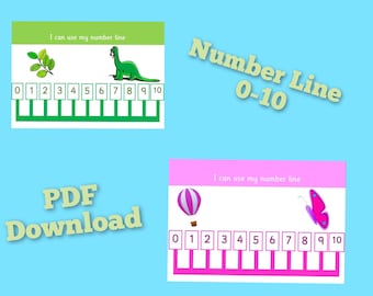 Number Line Pink 0-10 Mathe Frühjahre Lernressource, EYFS Zählen leicht gemacht