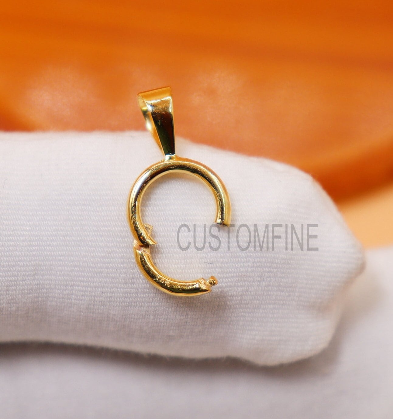 925 Sterling Silver Charm Holder Pendant Hinged Circle Etsy