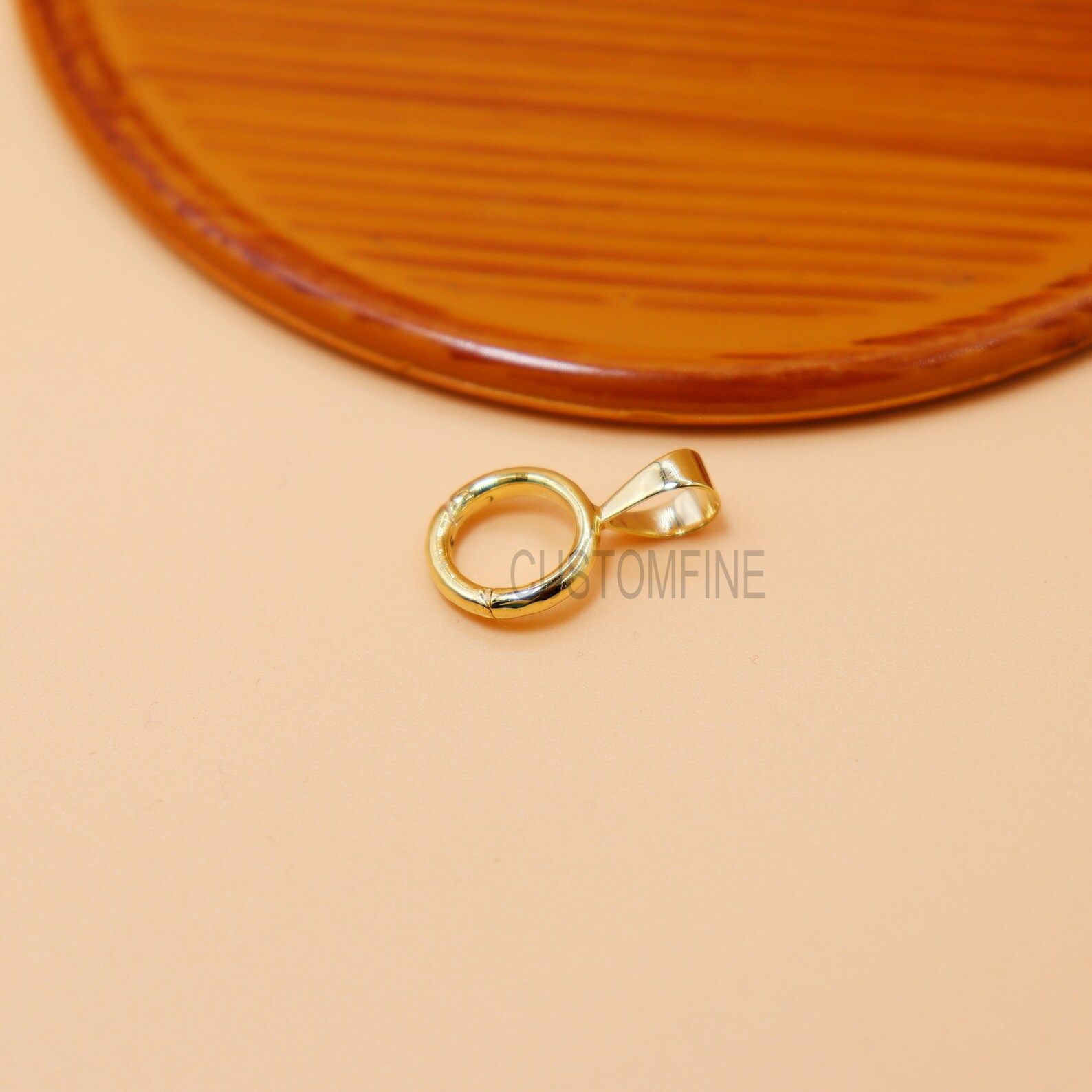 925 Sterling Silver Charm Holder Pendant Hinged Circle Etsy