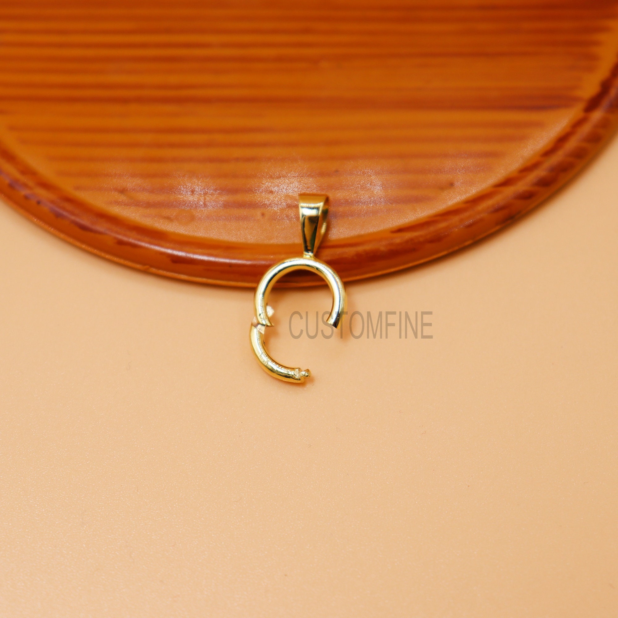 925 Sterling Silver Charm Holder Pendant Hinged Circle Etsy