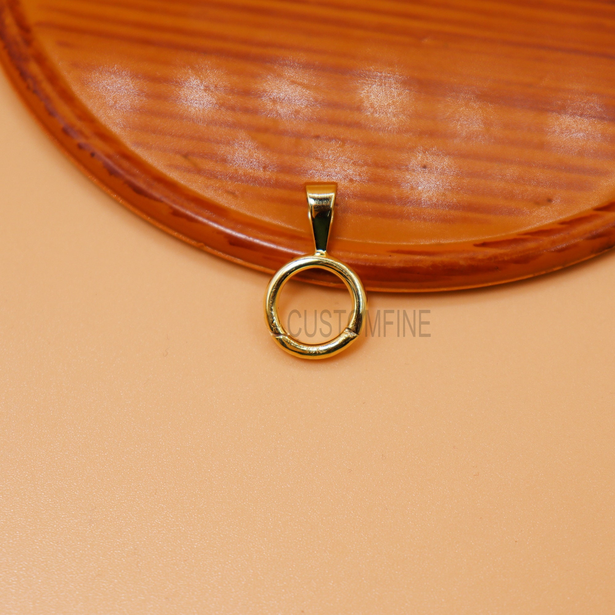 925 Sterling Silver Charm Holder Pendant Hinged Circle Etsy