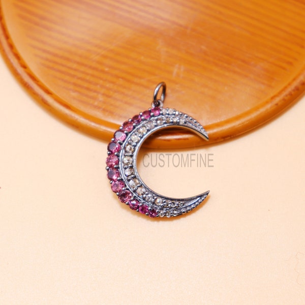 Half Moon Necklace Etsy