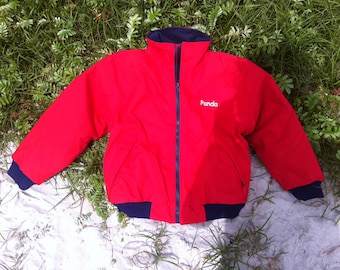 Activity Jacket, fleece-lined, unisex,cosy, colourful, fun, hard wearing, red, good quality, eye catching, soft, multipurpose , age 6- 7 yrs