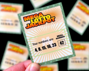 Mega Lotto Ticket Sticker - TV Island Stickers