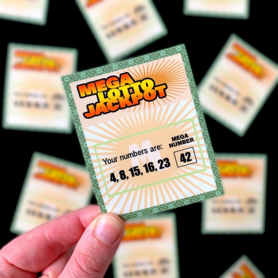 Mega Lotto Ticket Sticker TV Island Stickers Etsy