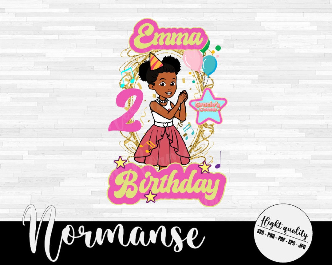 Personalized Name and Age Gracie's Corner Birthday Girl - Etsy