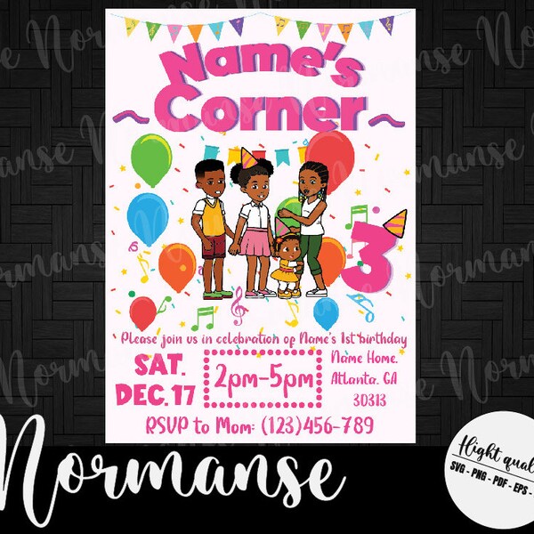 Gracies corner editable invitation Etsy Canada