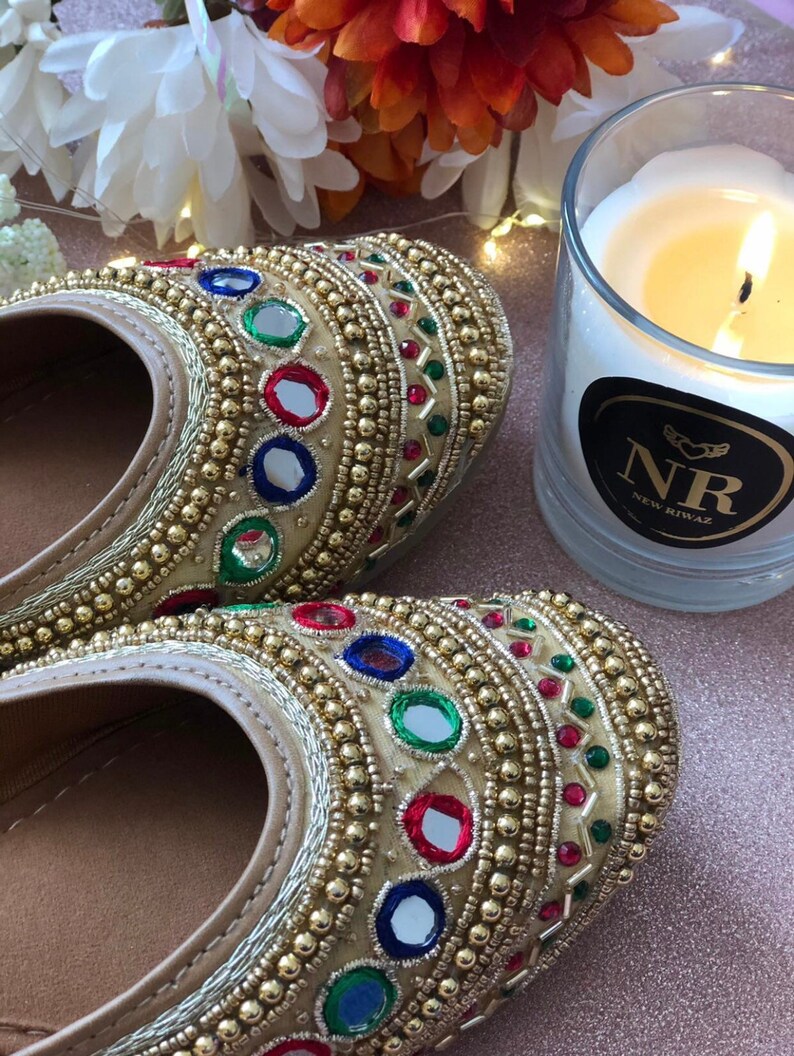 gold flat pumps uk