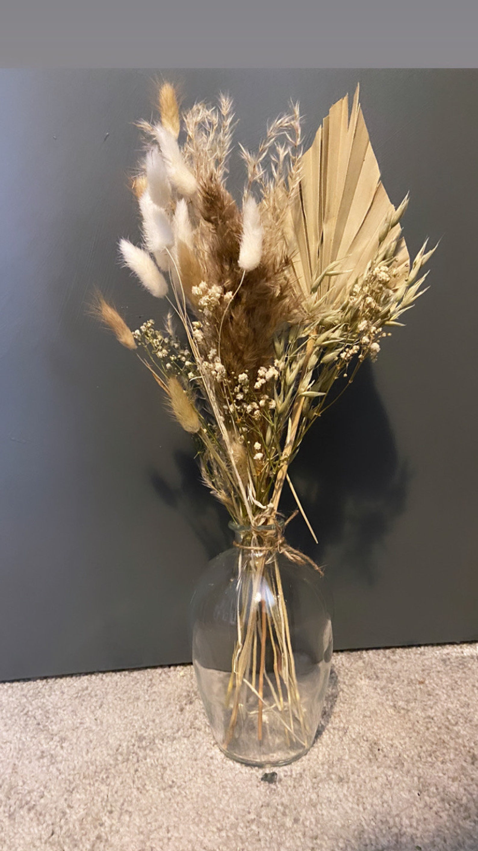 Queue de lapin éternelle neutre disposition florale séchée Etsy