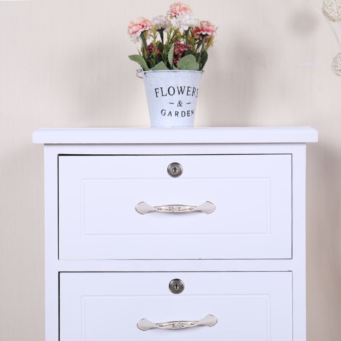 Strong Solid Wood Elegant Locking Nightstand With 2/3 Drawers Etsy