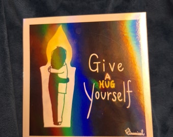 Give yourself a hug Postcard