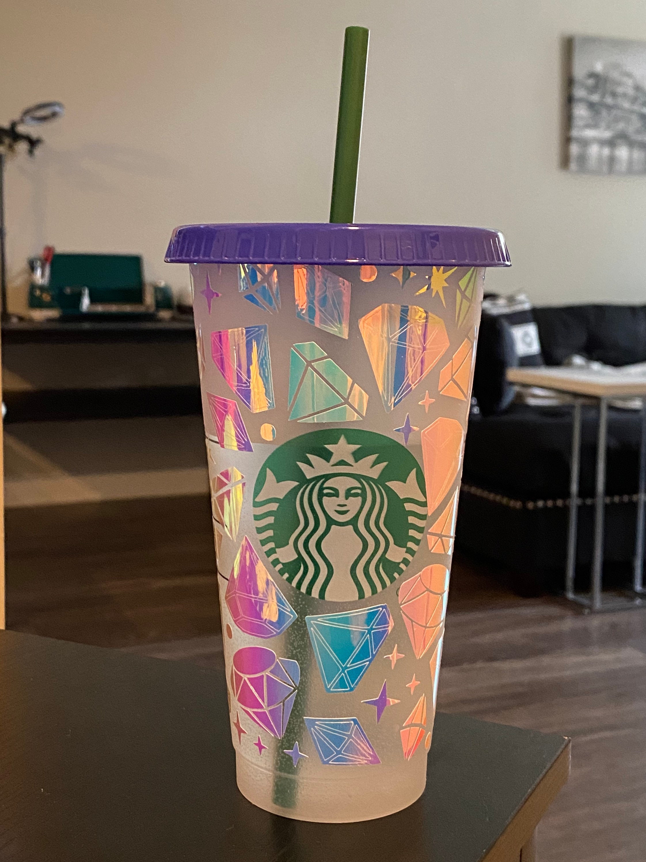 Diamond Reusable Starbucks Cup Etsy UK
