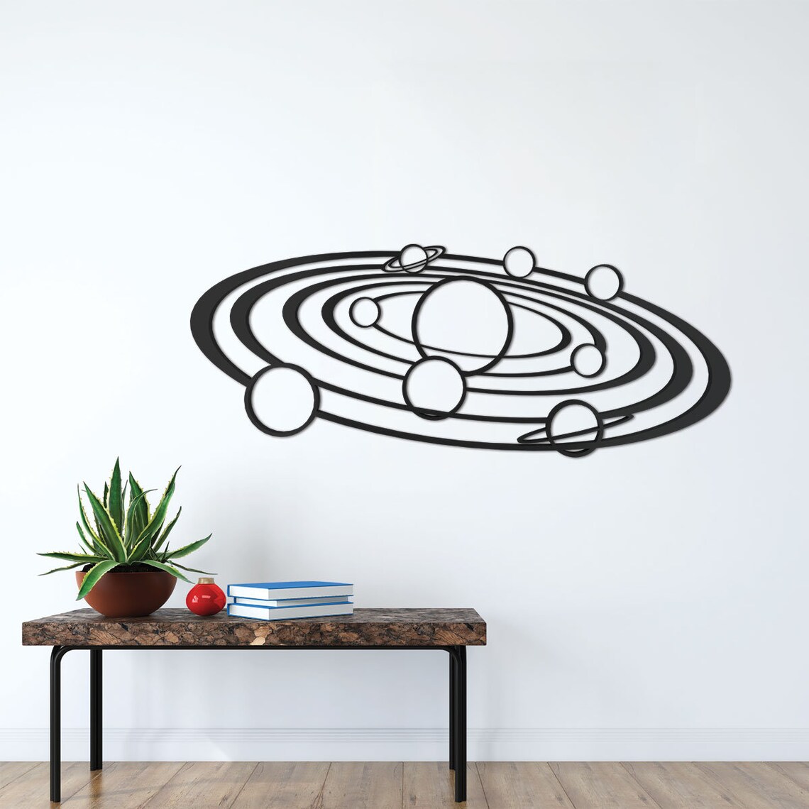 Solar System Wood Wall Decor Wooden Painting Wall Decor Etsy