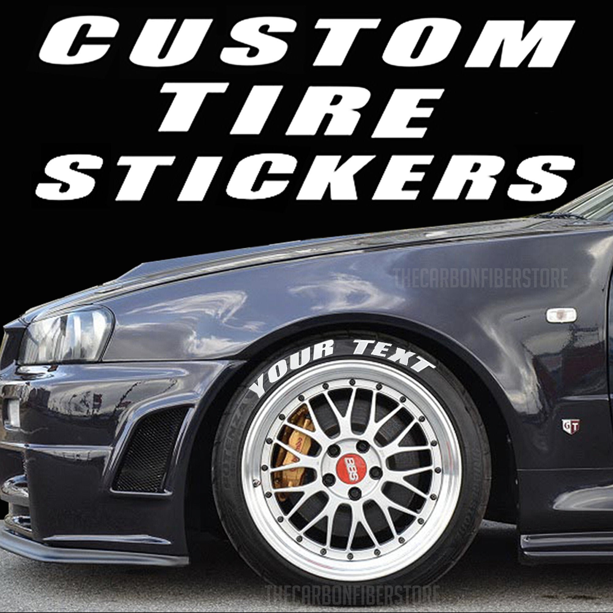 Custom Permanent Tire Stickers Kit 1.1 Inch for 4 Tires Etsy