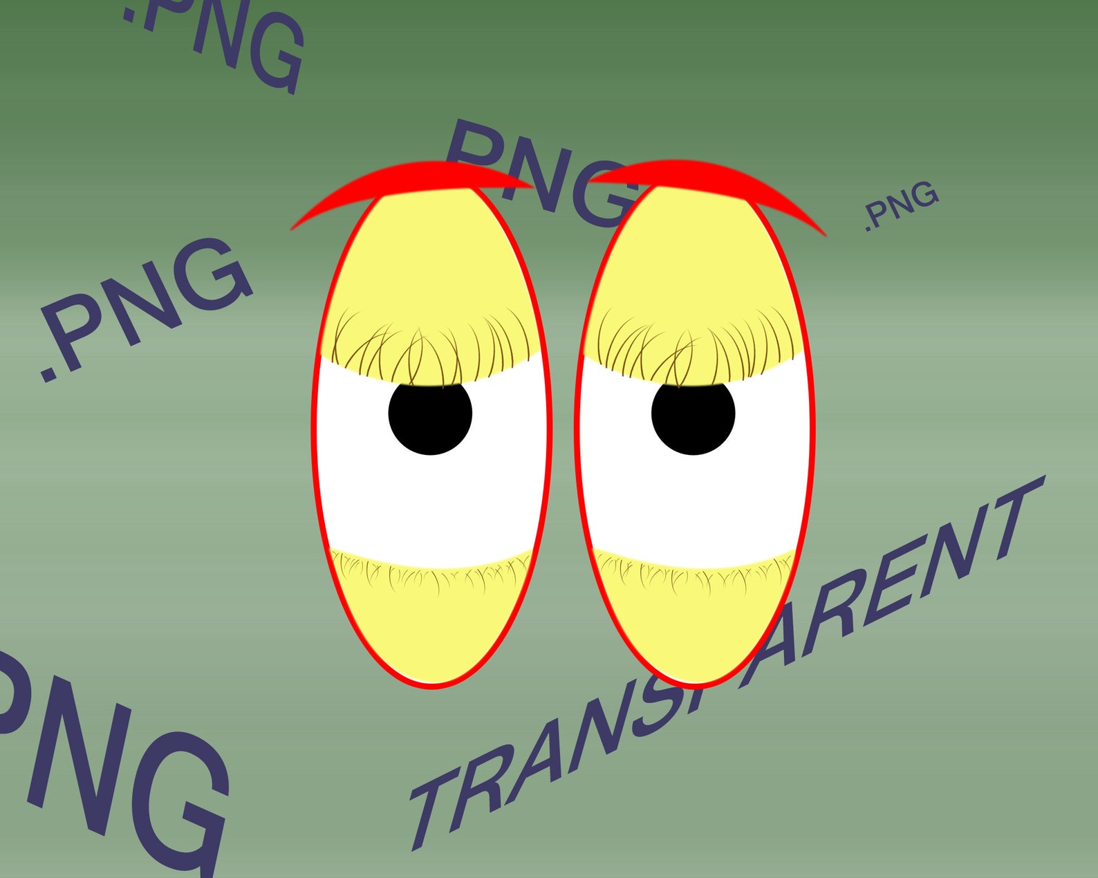 Digital Design Cartoon Eyes Sticker Stencil High Resolution Image