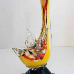 Murano End Of Day Venetian Art Glass Tall Abstract Bird Sculpture Mid Century Modern 1950s image 6