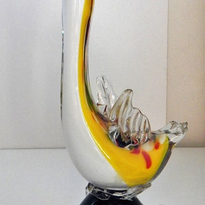 Murano End Of Day Venetian Art Glass Tall Abstract Bird Sculpture Mid Century Modern 1950s image 4