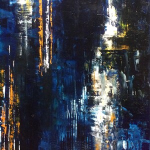 Abstraktion tropft: Acryl Wandbild dekorative moderne Kunst, Zeitgenössische abstrakte Malerei, Acryl auf Leinwand