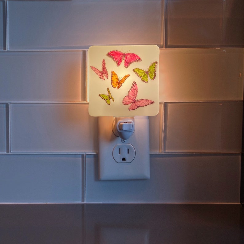 HunkyDoryGlass Butterfly Night Light - Thumbnail 4