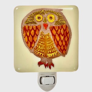 Retro Owl Night Light, Mid Century Owl Night Light