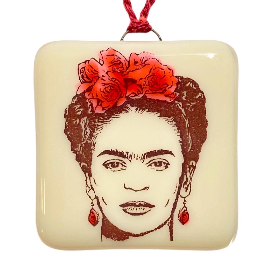 Frida Kahlo Ornament, Fused Glass Ornament - Etsy