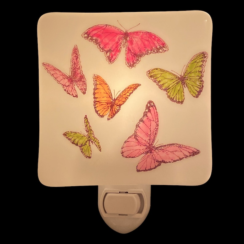HunkyDoryGlass Butterfly Night Light - Thumbnail 2