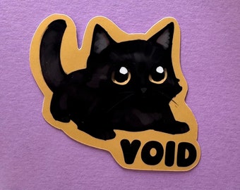 My Cat Void, the Black Cat Sticker, Laptop,Tablet and Phone Decal, WaterProof - 2 inches