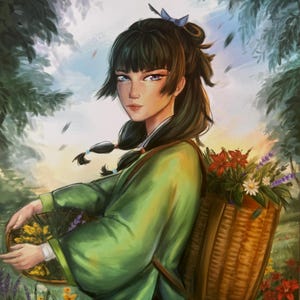 Maomao Print - Art Print Poster, Gift for Gamer, Anime Style Wall Decor, The Apothecary Diares