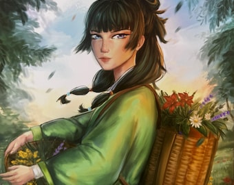 Maomao Print - Art Print Poster, Gift for Gamer, Anime Style Wall Decor,