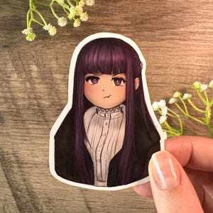 Sticker fougère chibi, autocollant anime, cadeau anime, Chibi mignon, sticker autocollants anime mignon, cadeau fan de manga, décoration ordinateur portable/bouteille d'eau/Kindle