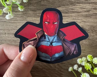 Red Hood Sticker – Jason Todd Vinyl Sticker, DC Comics, Laptop, Kindle and Water Bottle