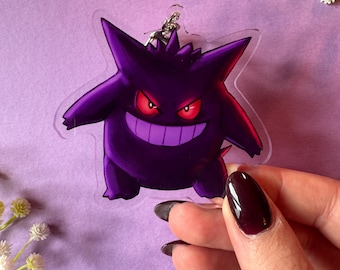 Gengar, Ghost Main, Keychain - 3in