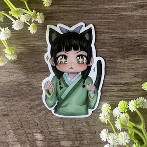 Pamiętniki Aptekarza - Uroczy Maomao, Prezenty dla Fanów Anime, Naklejka Anime, Naklejka Manga, Naklejka Chibi Anime, Naklejka Kindle/Journal