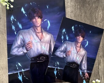 Lámina artística de Rafayel - Amor y Espacio Profundo: Decoración para fans de juegos otome