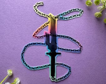 Toji's Inverted Spear of Heaven Holographic Sticker - Anime