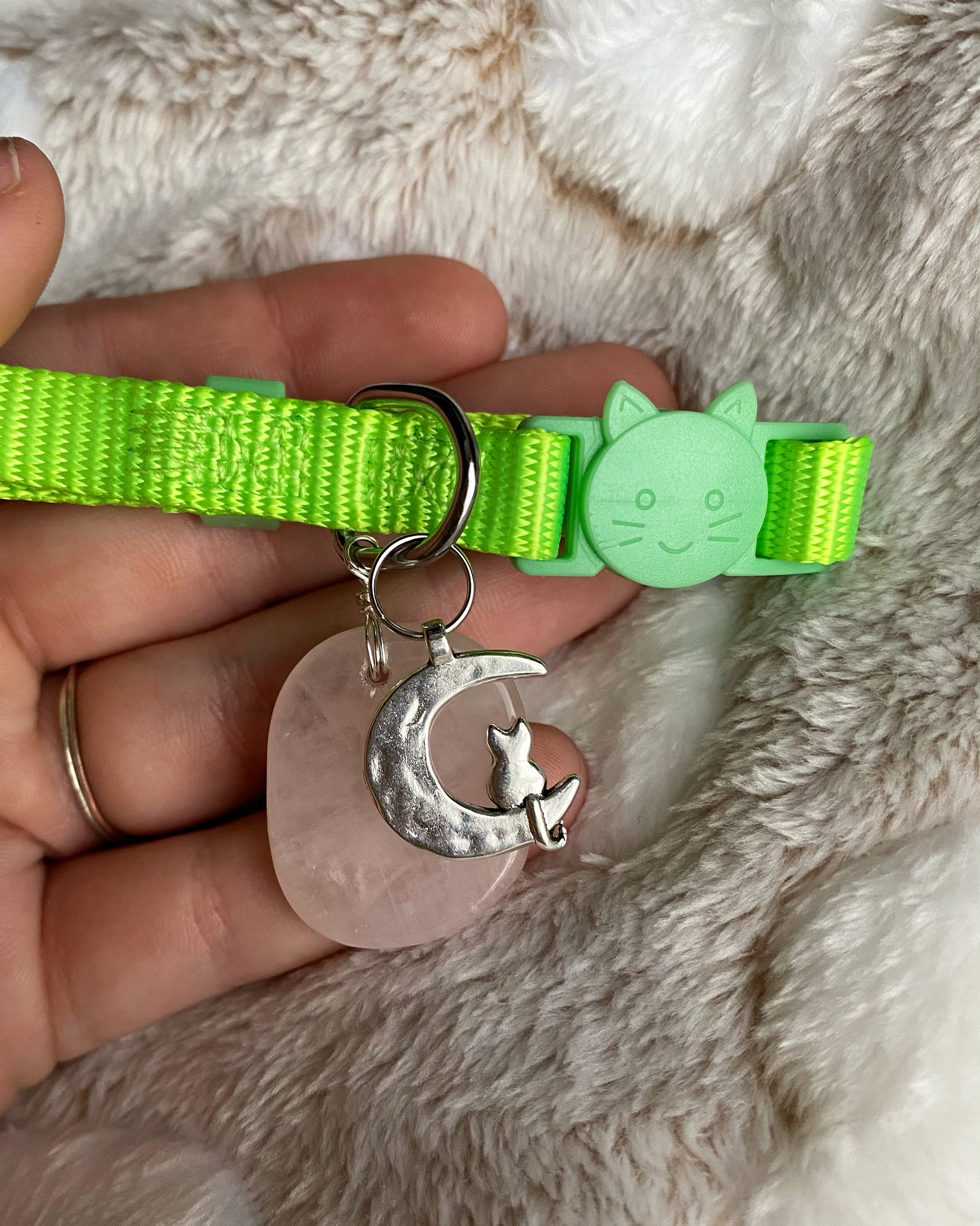 Custom Healing Crystal Cat Collar Etsy