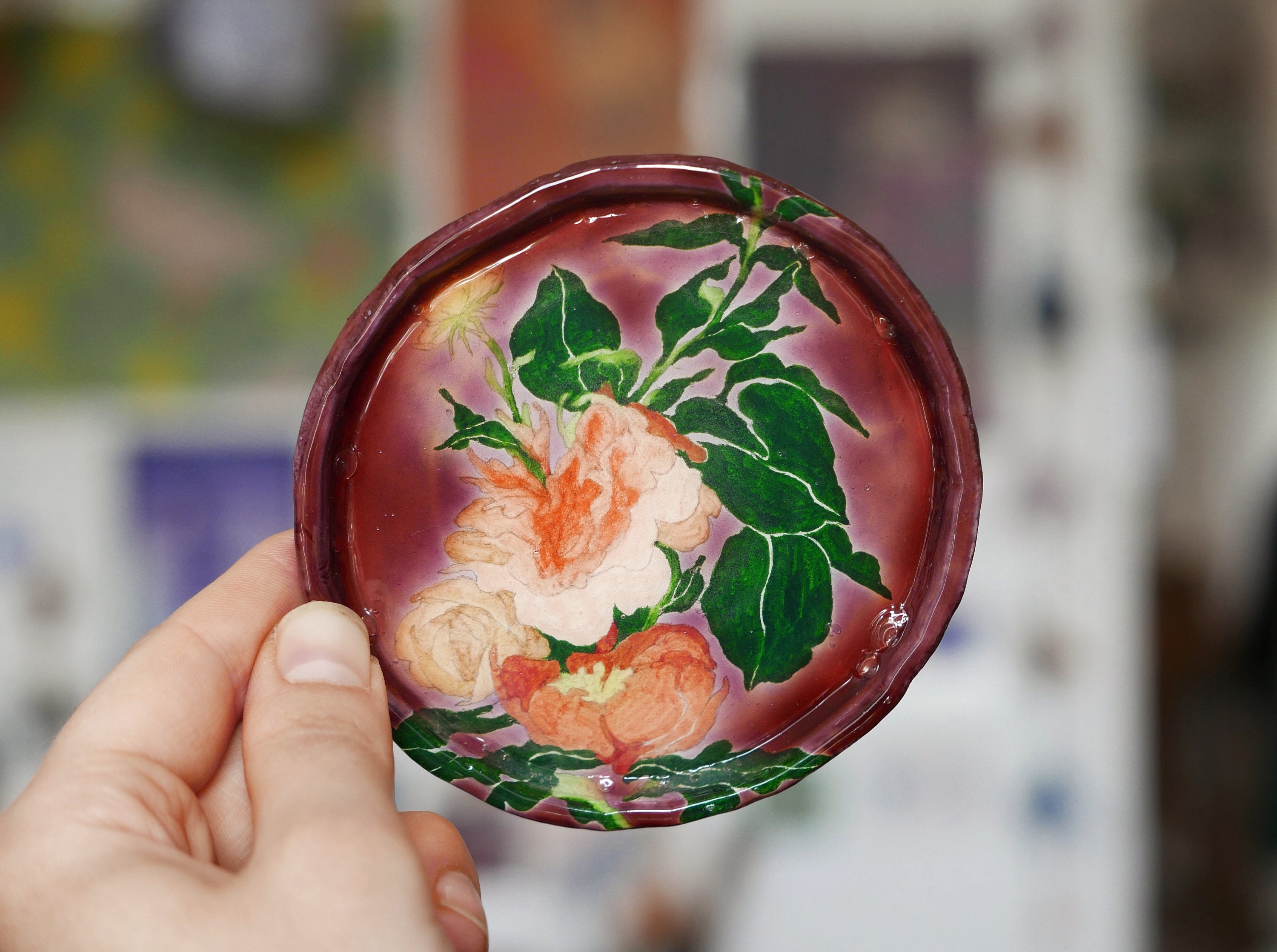 Bouquet Petite Assiette Faite à La Main en Argile