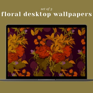 Floral desktop wallpapers • set of 3