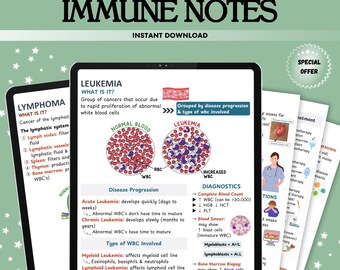 Guia de estudo de enfermagem sobre o sistema imunológico, câncer, HIV e leucemia (PDF)