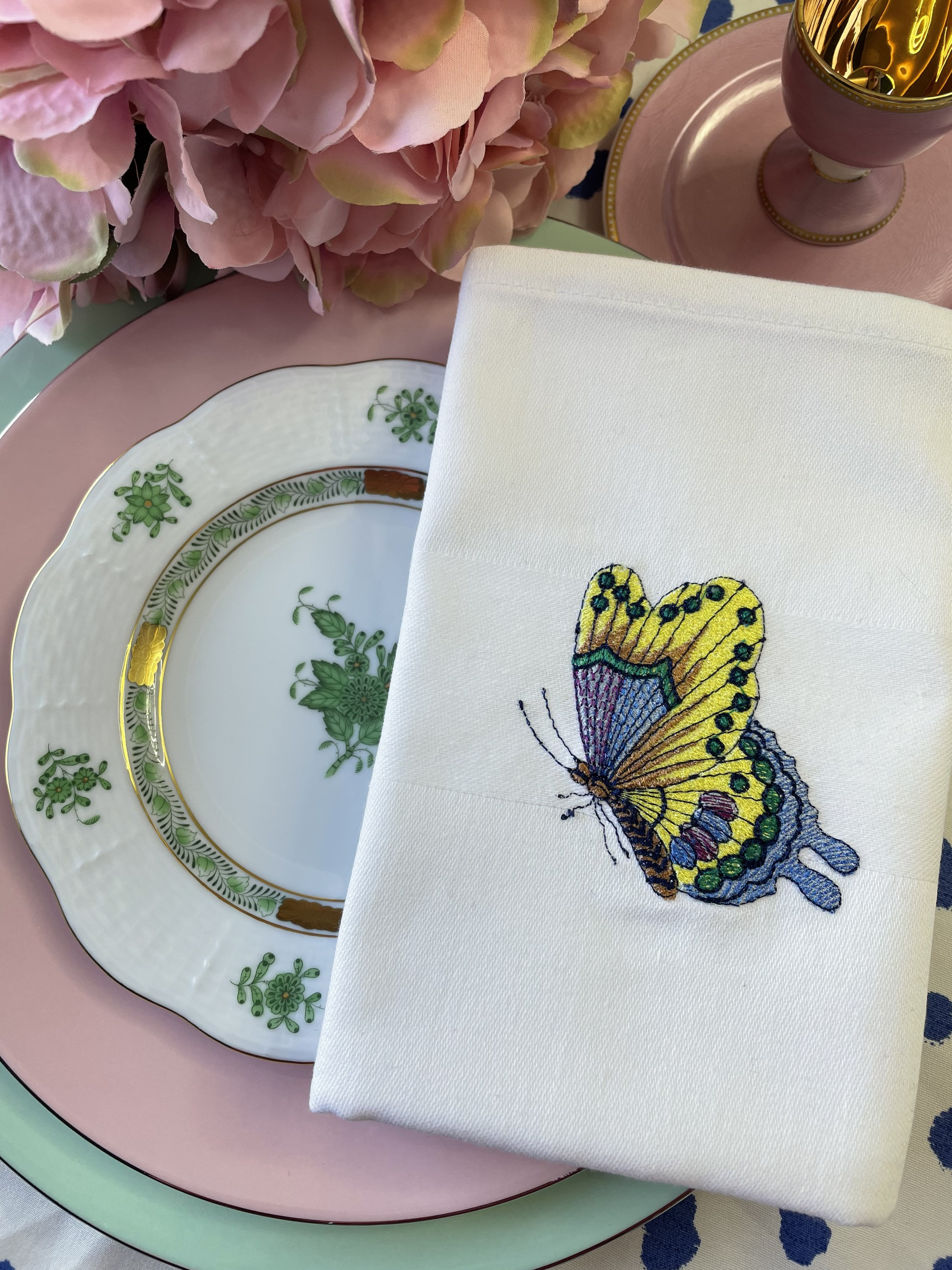 Herend Victoria Napkins Matching Embroidery for Any Porcelain - Etsy