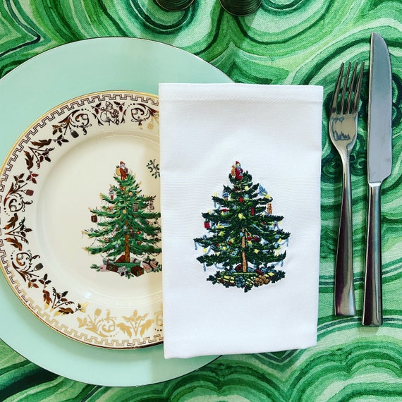 Serviettes de Table – Motifs de Noël – Bleu, Vert et Rouge - Tout