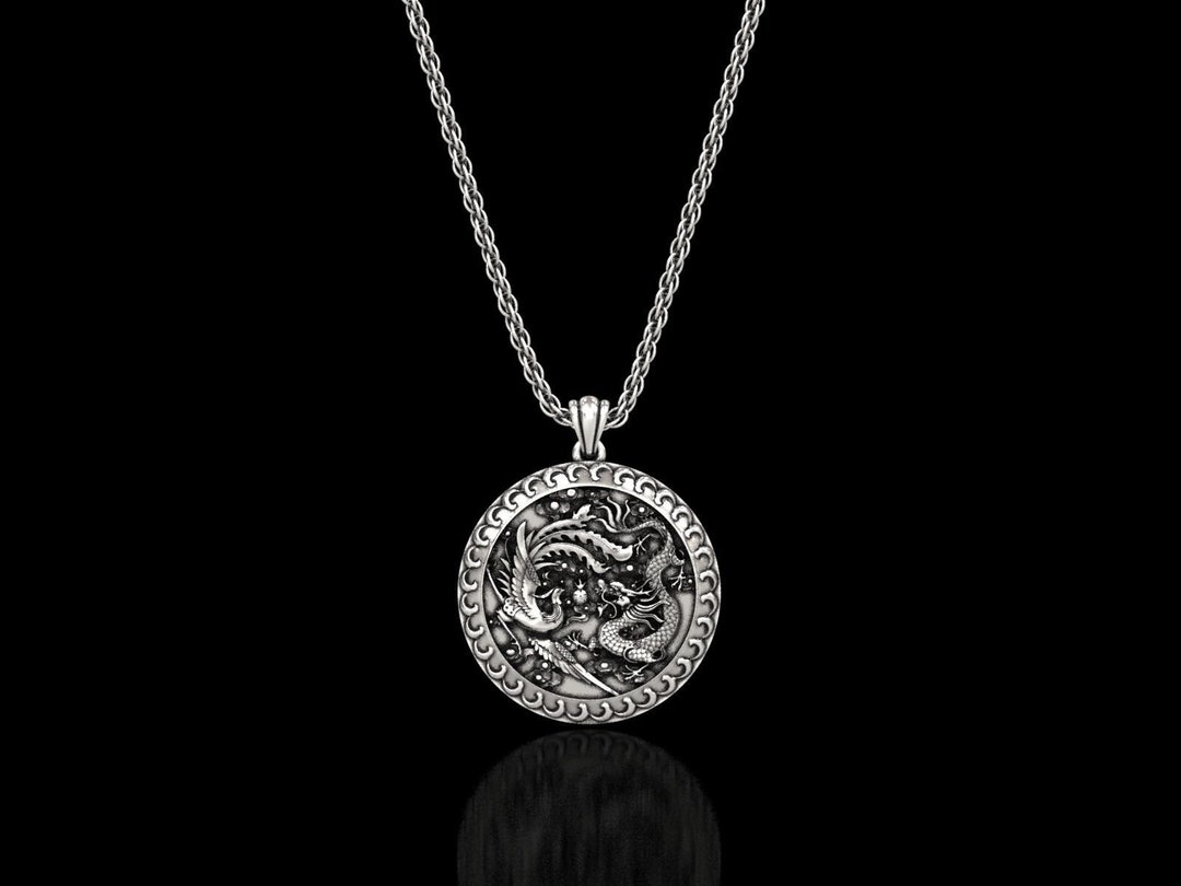 Dragon Necklace 925 Sterling Silver Mythology Jewelry Locket Etsy Canada