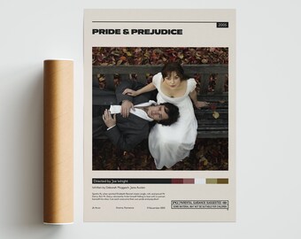Home Decor Pride /& Prejudice Vintage Retro Art Print| Wall Art Print Joe Wright Custom Poster Minimalist Movie Poster