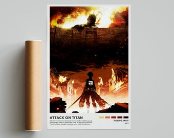 Attack On Titan Poster Etsy