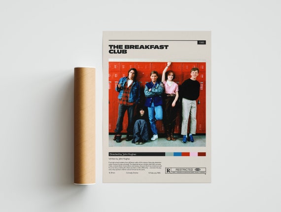 The Breakfast Club | John Hughes | Minimalist Movie Poster | Vintage Retro Art Print | Custom Poster | Wall Art Print | Home decor