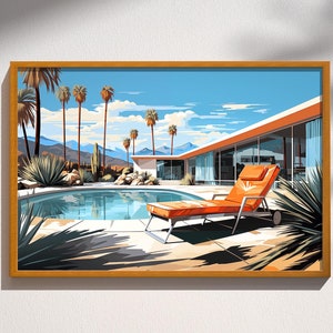 Twin Palms at Night Frank Sinatra Palm Springs Home Mid Century