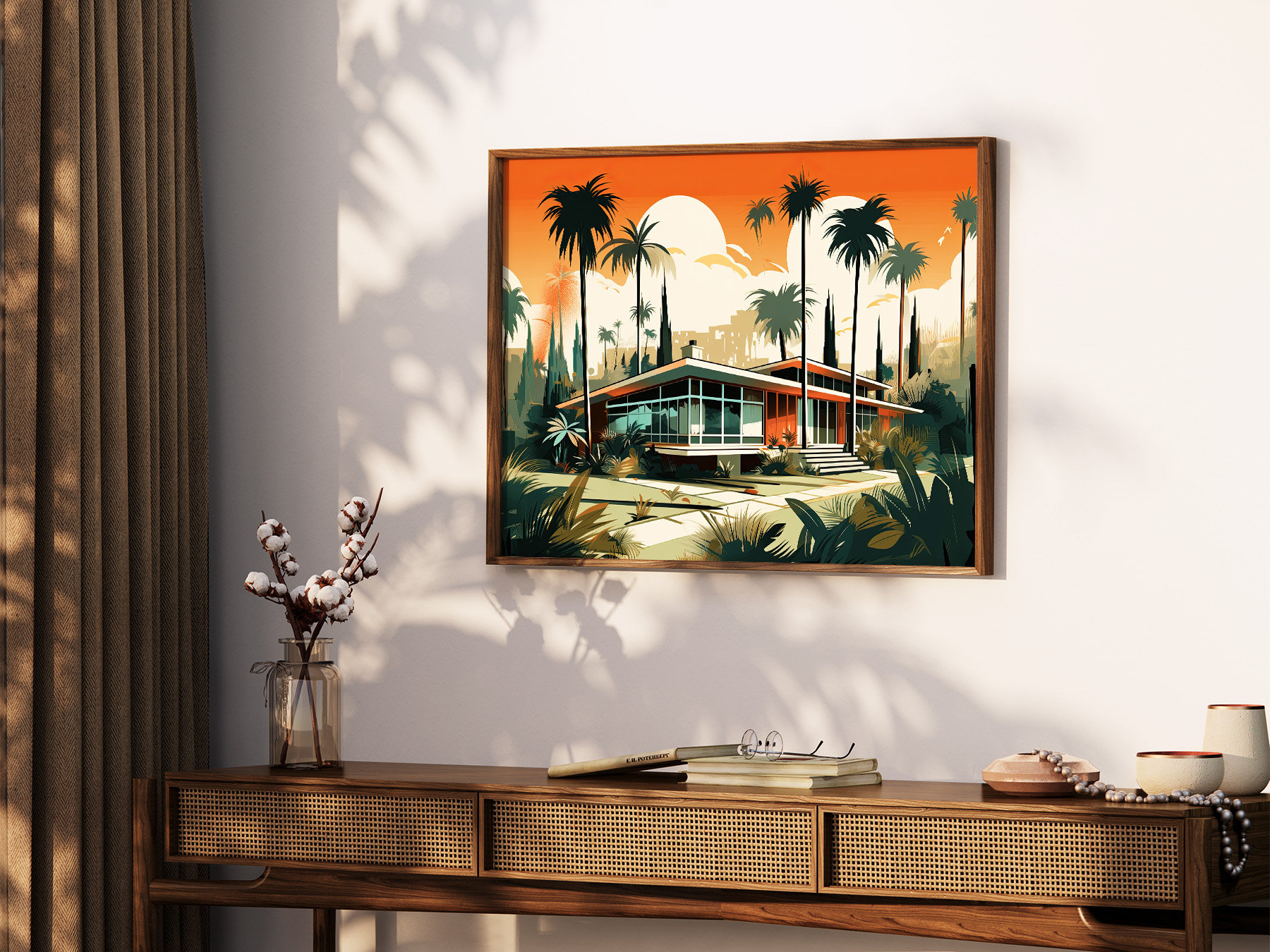Mid Century Modern House Los Angeles Architecture Art Print Poster